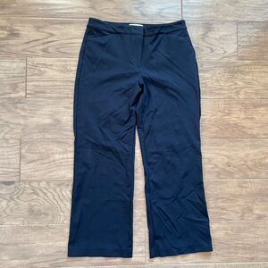 Talbots Dress Pants Size 10P Petite Black Wide Leg Career